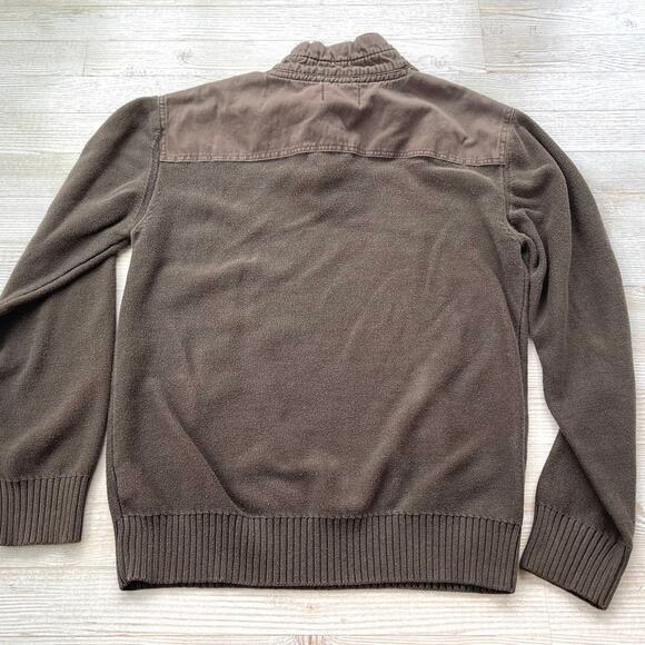 Retrofit Brand Men's Henley Sweater‎ | Brown Large - Picture 6 of 8